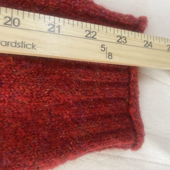 Alfred Dunner Red Cable Knit Sweater Womens L Pullover Soft Stretch Casual Layer - Picture 10 of 10